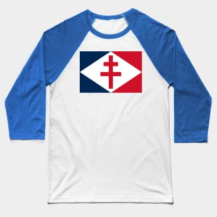 Free France Naval Jack Baseball T-Shirt